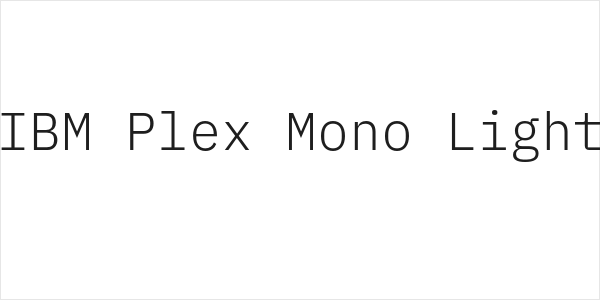 IBM Plex Mono Light Logo