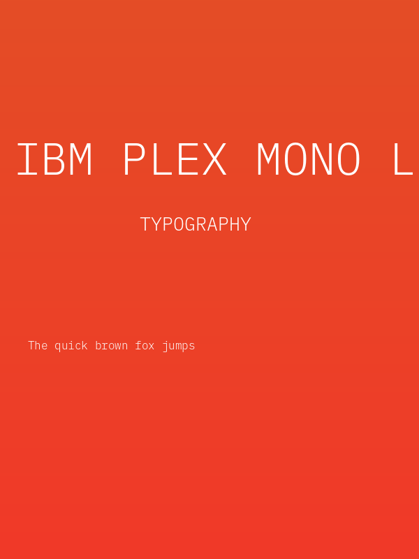 IBM Plex Mono Light Poster