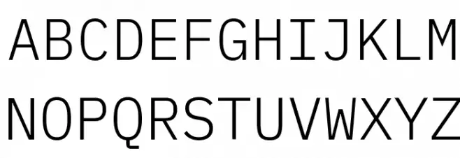 IBM Plex Mono Light Polices MAJUSCULES