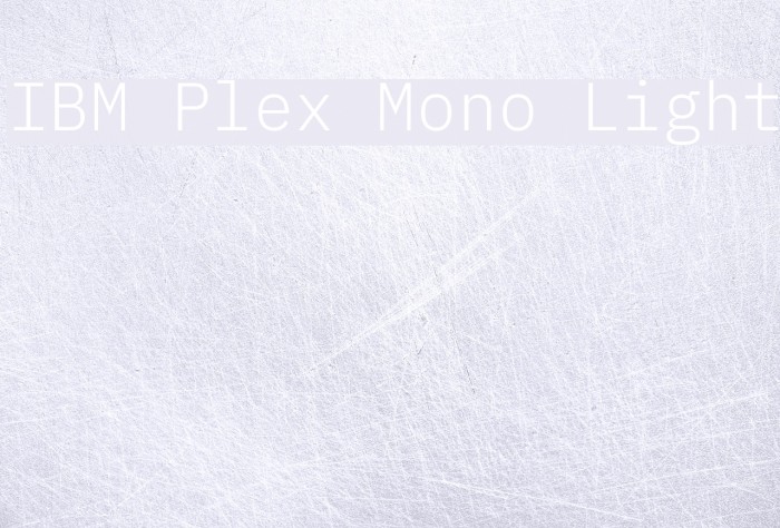 IBM Plex Mono Light Schriftart examples
