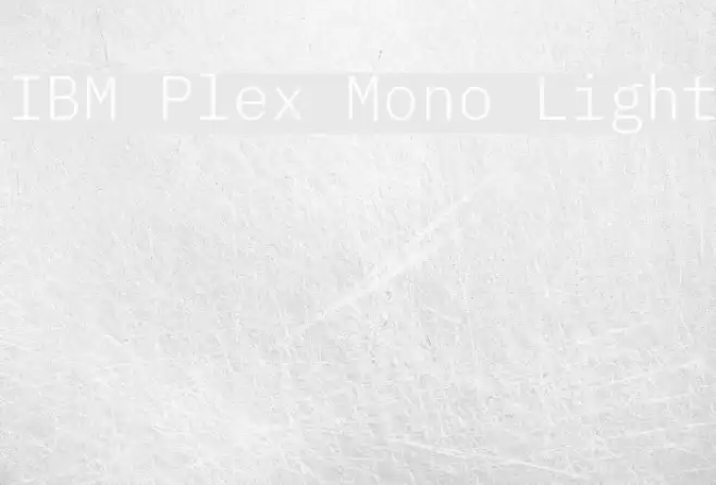 IBM Plex Mono Light Schriftart examples