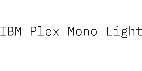 IBM Plex Mono Light Logo