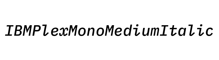 IBM Plex Mono Medium Italic  免费字体下载