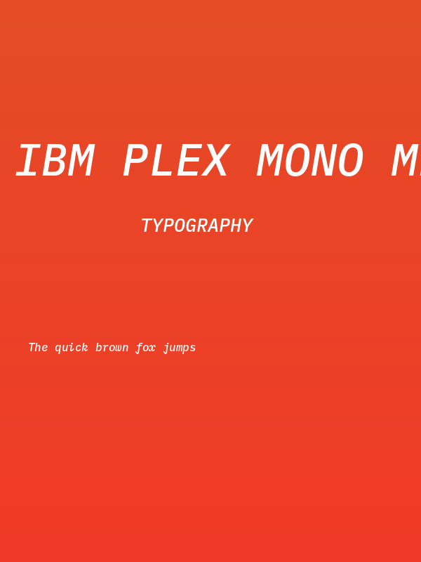 IBM Plex Mono Medium Italic Poster