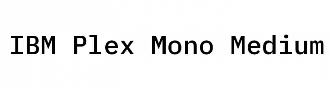 IBM Plex Mono Medium  नि: शुल्क फ़ॉन्ट्स डाउनलोड