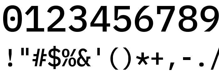 IBM Plex Mono Medium Font OTHER CHARS