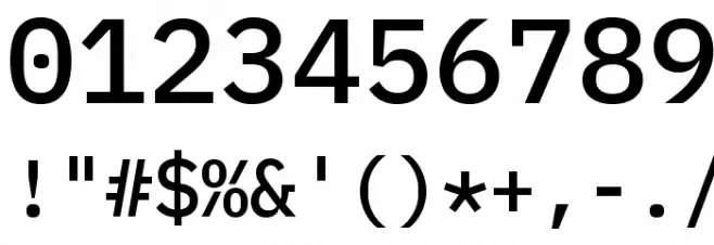 IBM Plex Mono Medium Font OTHER CHARS