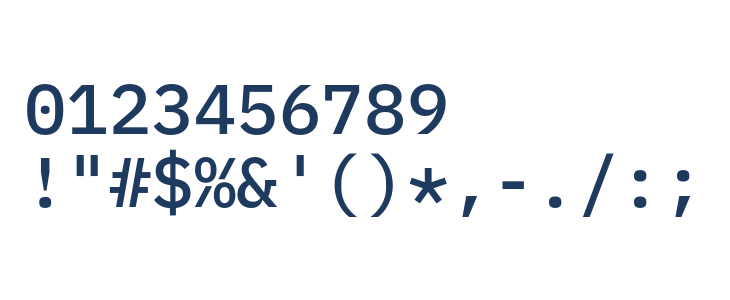 IBM Plex Mono Medium Other Characters