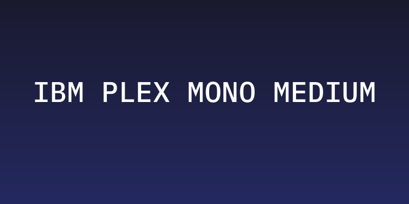 IBM Plex Mono Medium Social Header