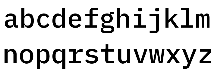 IBM Plex Mono Medium Font LOWERCASE