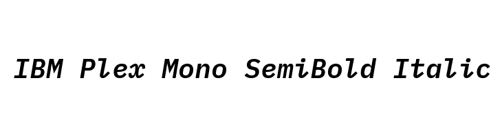 IBM Plex Mono SemiBold Italic Font