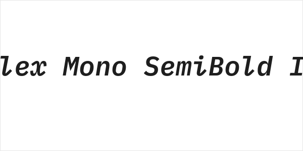 IBM Plex Mono SemiBold Italic Logo
