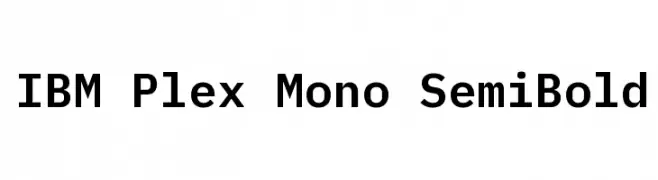 IBM Plex Mono SemiBold  नि: शुल्क फ़ॉन्ट्स डाउनलोड
