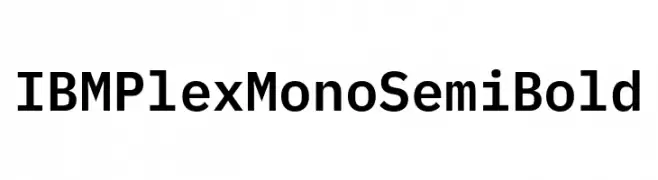 IBM Plex Mono SemiBold  Frei Schriftart Herunterladen