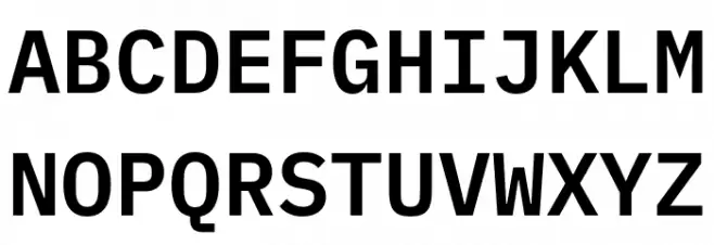 IBM Plex Mono SemiBold Шрифта ВЕРХНИЙ