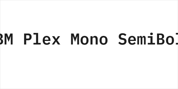 IBM Plex Mono SemiBold Logo