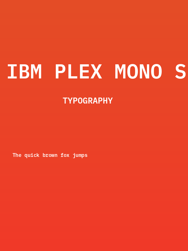 IBM Plex Mono SemiBold Poster