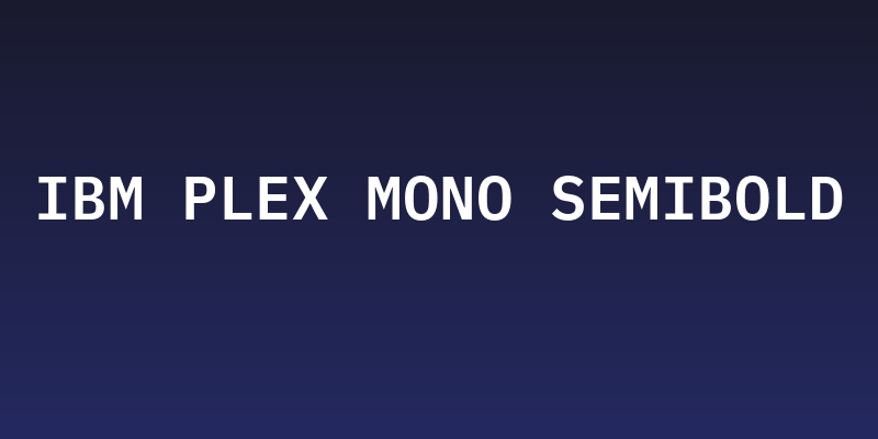 IBM Plex Mono SemiBold Social Header