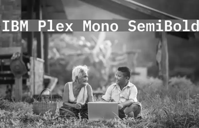 IBM Plex Mono SemiBold Caratteri examples