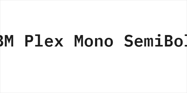 IBM Plex Mono SemiBold Logo