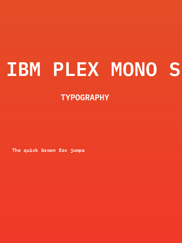 IBM Plex Mono SemiBold Poster