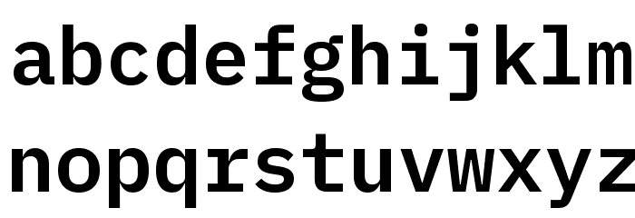 IBM Plex Mono SemiBold Font LOWERCASE