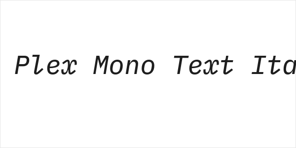 IBM Plex Mono Text Italic Logo