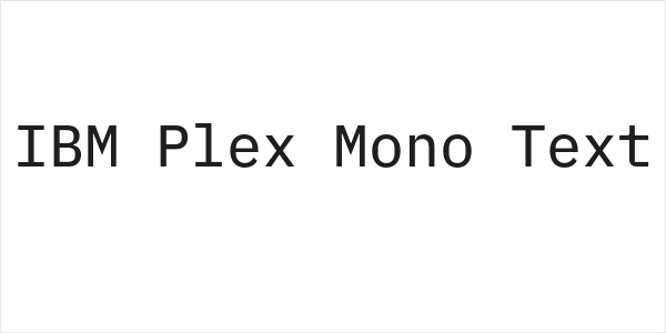 IBM Plex Mono Text Logo