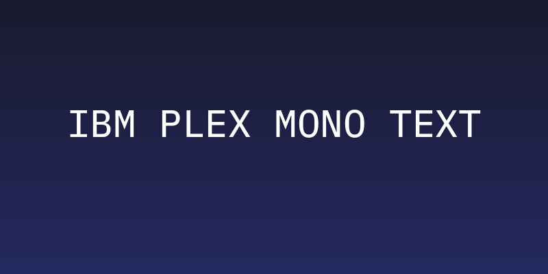 IBM Plex Mono Text Social Header