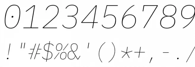 IBM Plex Mono Thin Italic Font OTHER CHARS