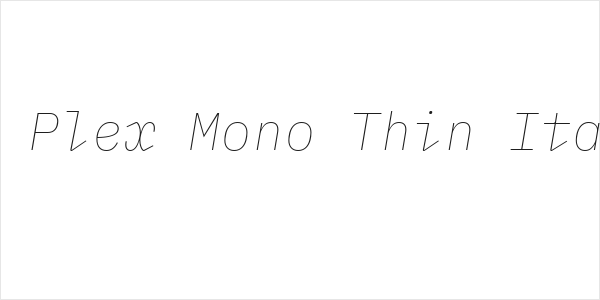 IBM Plex Mono Thin Italic Logo