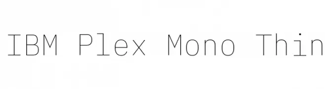 IBM Plex Mono Thin  Fuentes Gratis Descargar
