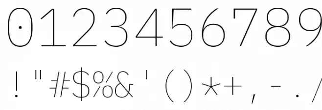 IBM Plex Mono Thin Font OTHER CHARS