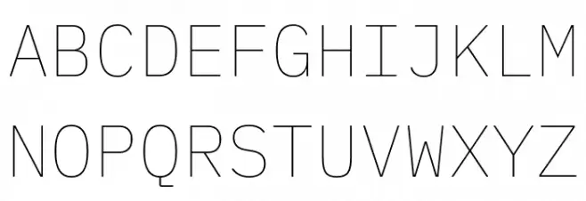 IBM Plex Mono Thin Font Litere mari