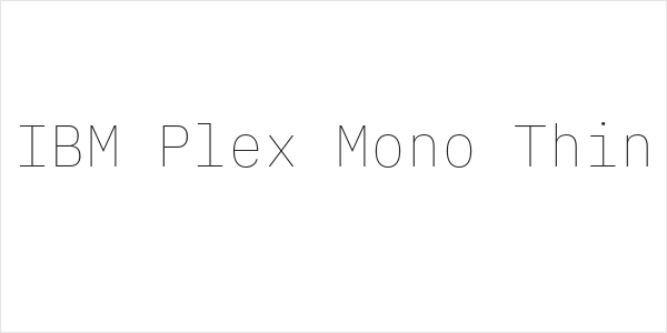 IBM Plex Mono Thin Logo