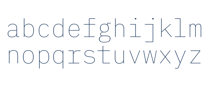 IBM Plex Mono Thin Lowercase