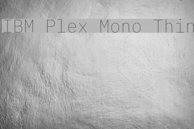 IBM Plex Mono Thin Font examples