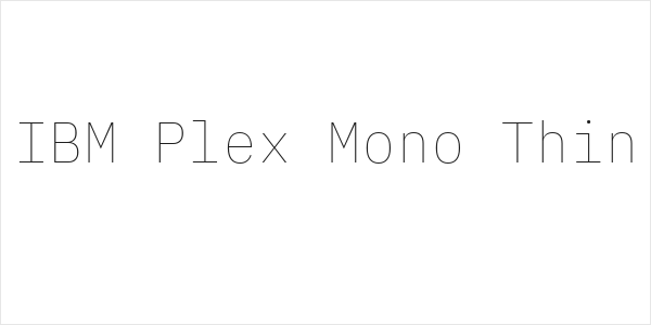 IBM Plex Mono Thin Logo