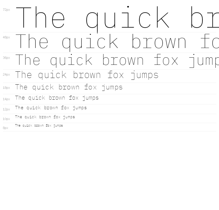 IBM Plex Mono Thin Waterfall