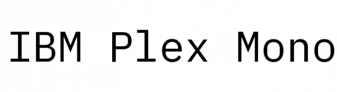 IBM Plex Mono  नि: शुल्क फ़ॉन्ट्स डाउनलोड