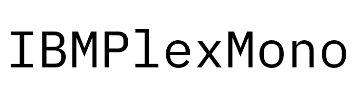 IBM Plex Mono  Frei Schriftart Herunterladen