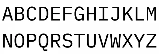 IBM Plex Mono Schriftart Groß