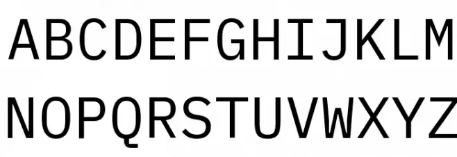 IBM Plex Mono Schriftart Groß