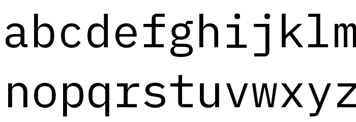 IBM Plex Mono Font LOWERCASE