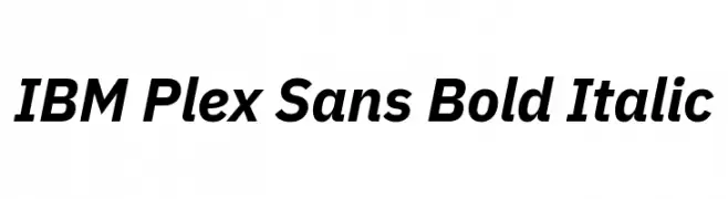 IBM Plex Sans Bold Italic  Frei Schriftart Herunterladen