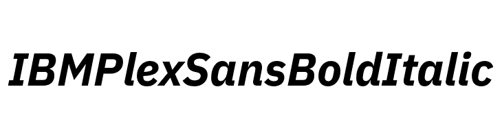 IBM Plex Sans Bold Italic  font caratteri gratis