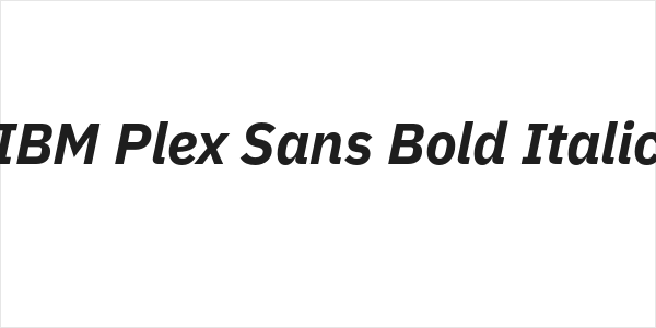 IBM Plex Sans Bold Italic Logo