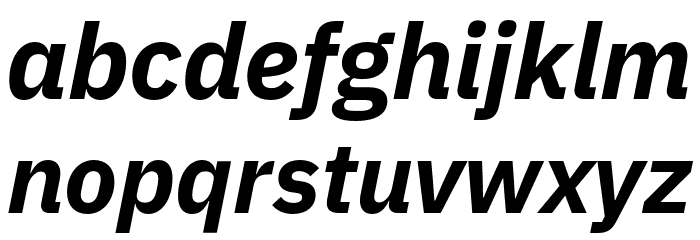 IBM Plex Sans Bold Italic Font LOWERCASE