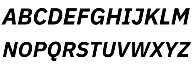 IBM Plex Sans Bold Italic Polices MAJUSCULES