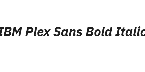 IBM Plex Sans Bold Italic Logo